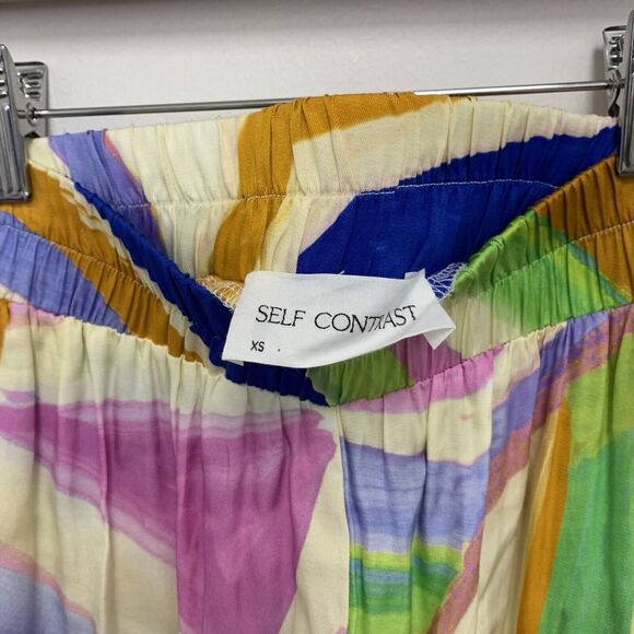 Self Contrast Multicolor Printed Pull On Pants XS - Picture 2 of 3